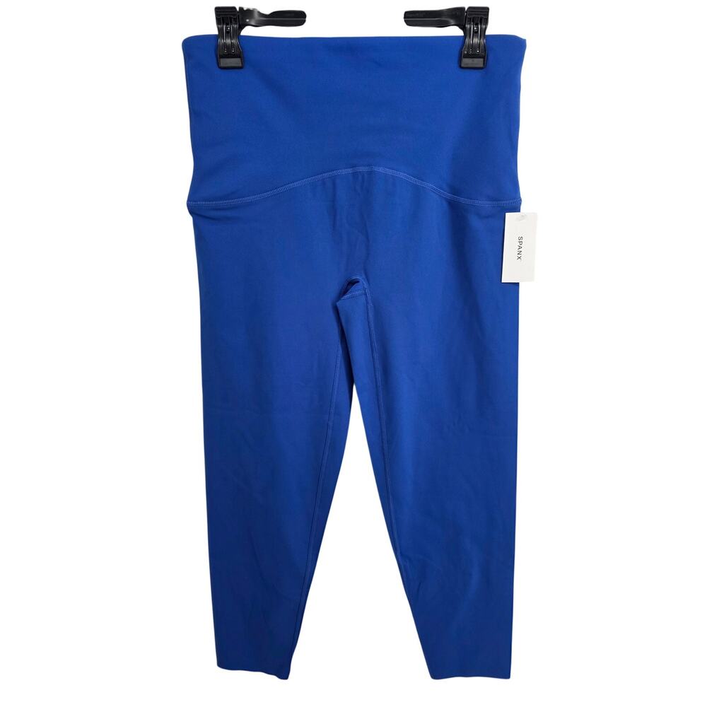 Spanx NEW Booty Boost 7/8 Cerulean Blue Athletic Leggings Size XL